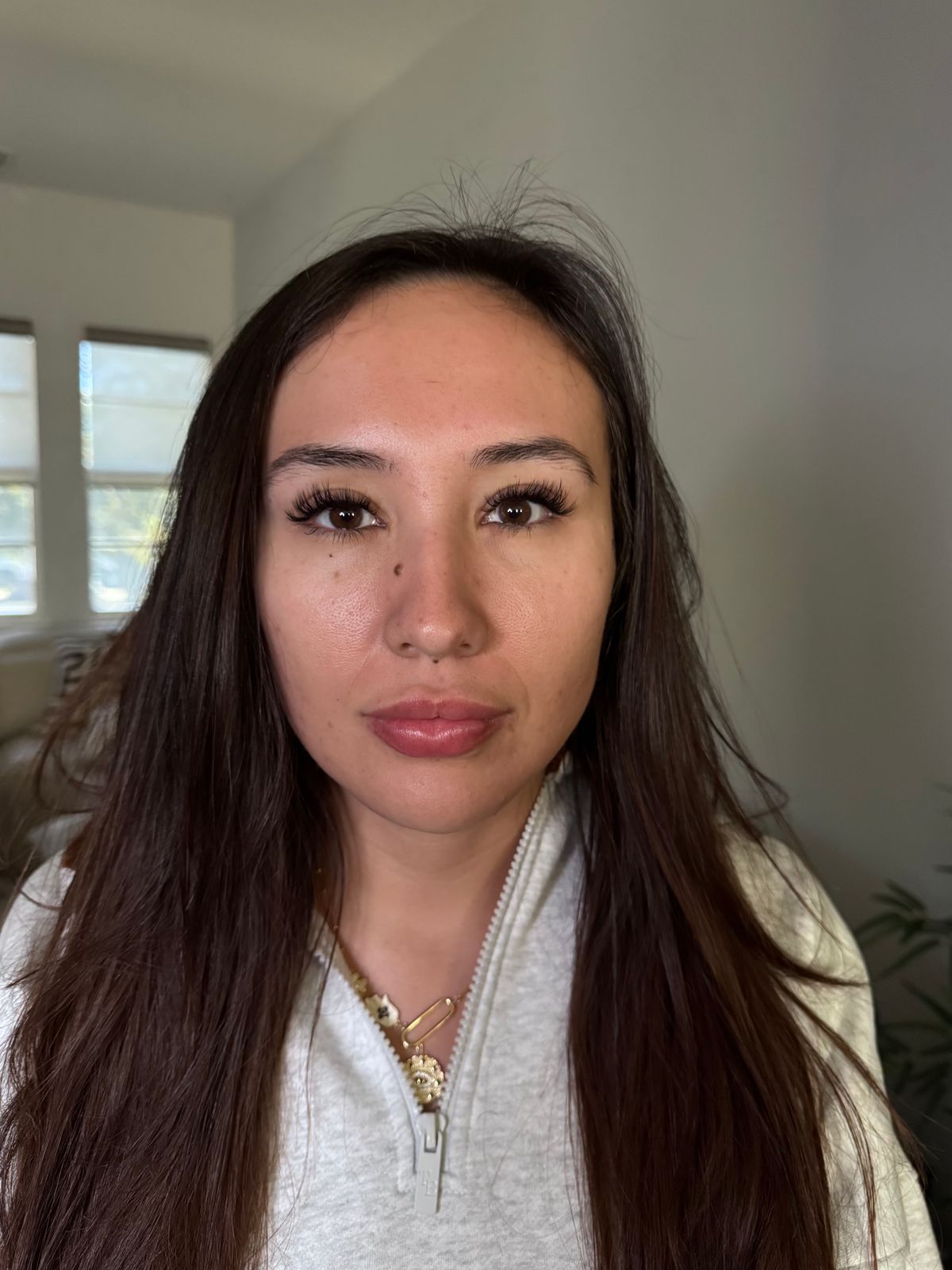 Wet look lash extensions result